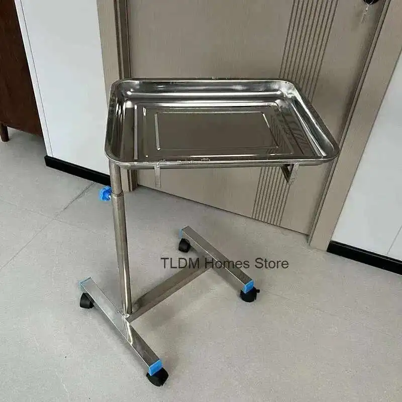Carrinho auxiliar de aço inoxidável 304 engrossado com rodas multifuncional bandeja médica rack organizador carrinho de ferramentas médicas