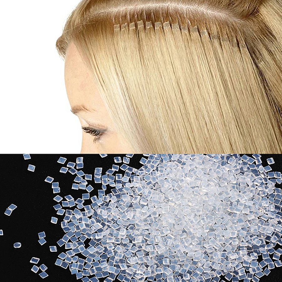 50 グラム/100 グラムイタリアケラチン接着剤顆粒ペレット透明ケレーション接着剤顆粒ビーズホットフュージョンネイル/I チップヘアエクステンション