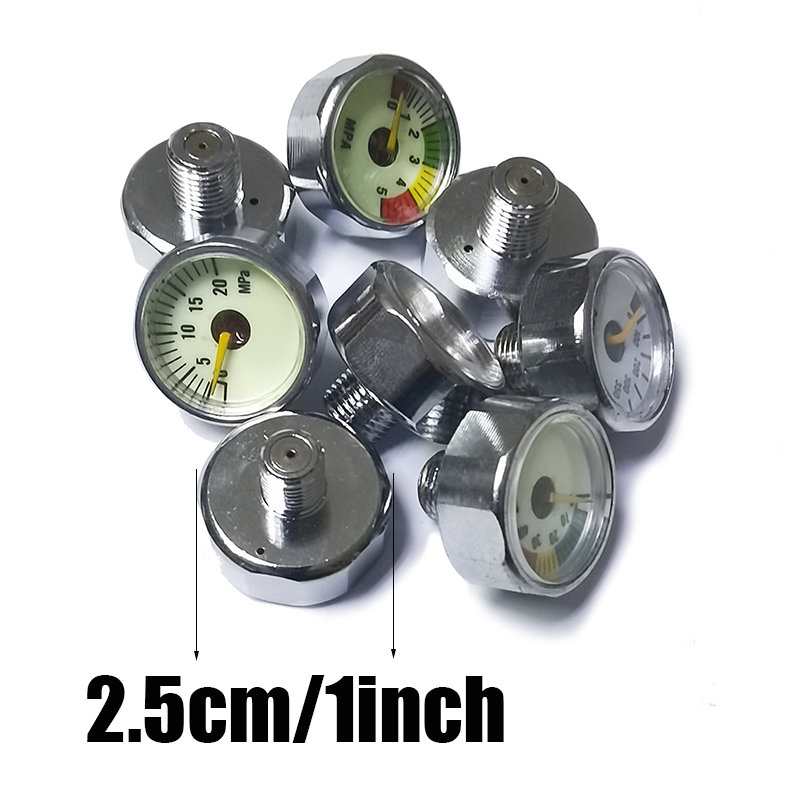 ミニ圧力計、空気圧計、ハンドポンプ、ダイビング用、hpaレギュレーター、m10、m8、1/8npt、25mm/1インチ