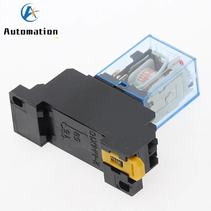 12V 24V 36V 110V 220V 380V DC/AC 10A 8PIN bobina relé de potencia DPDT LY2NJ HH62P HHC68A-2Z con Base de enchufe