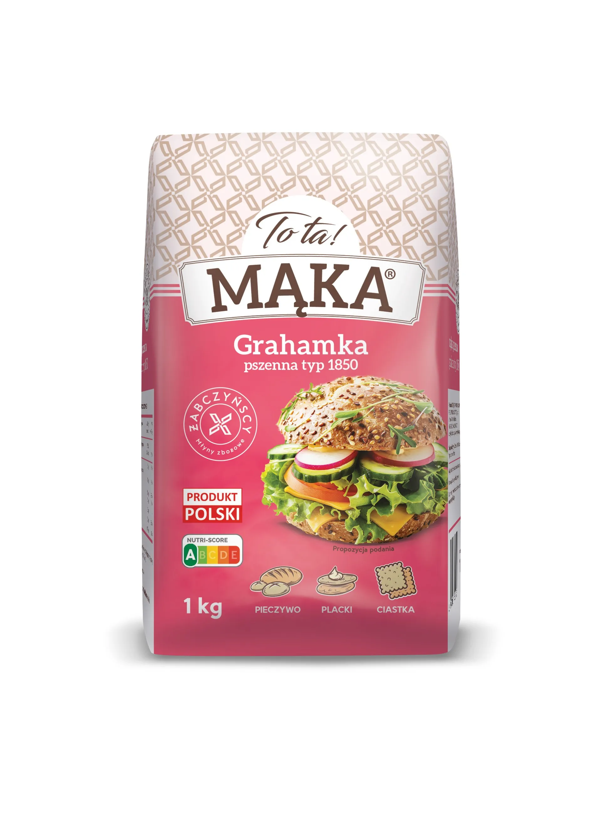 Mąka pszenna pełnoziarnista typ 1850 1kg - Tota