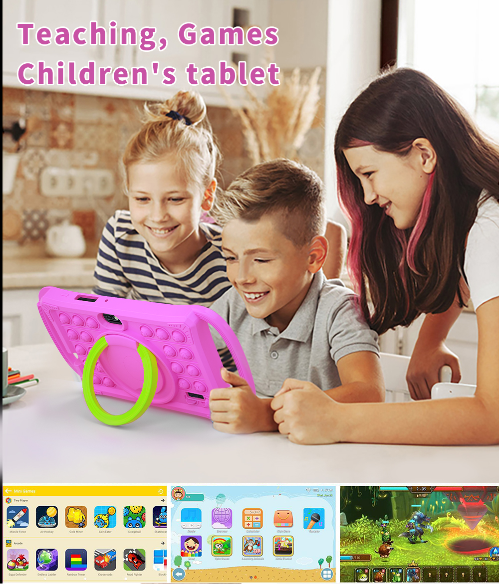 7.0 Polegada tablet pc quad core 4gb ram 64gb rom melhores presentes das crianças android 12 crianças jogo aprendizagem educacional tablets