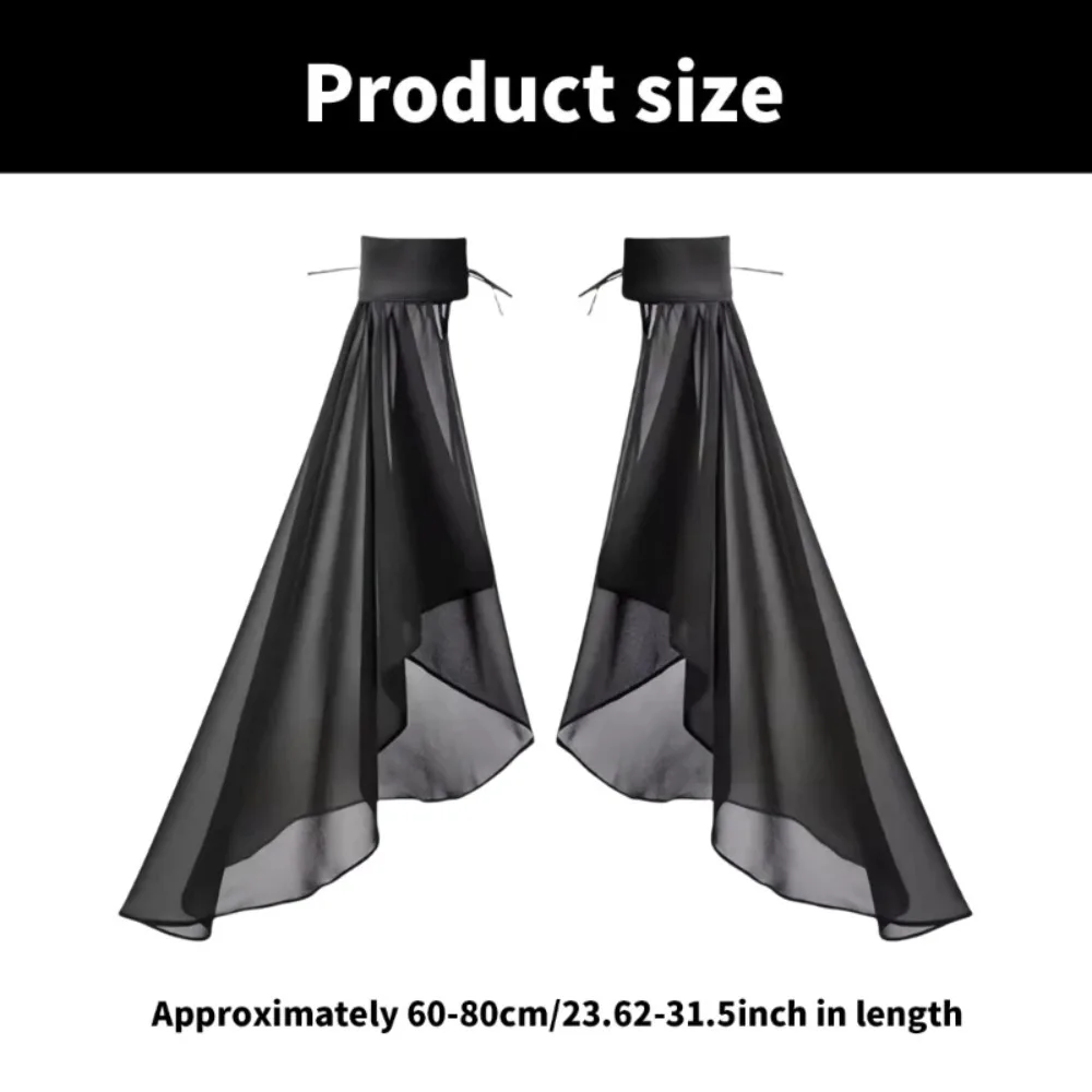 Simple ยาวแขนที่ถอดออกได้ครีมกันแดดยาว Tulle แขนอุ่น Gothic ถุงมือแต่งงานงานแต่งงาน