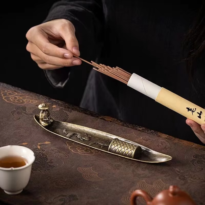 Creative Incense Holder Aromatherapy Ornament Incense Holder Boat Old Men Fishing Japanese Style Incense Stick Burner Home Decor