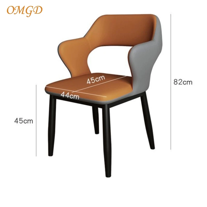 OMGD Light Luxury Backrest Simple Dining Table And Chairs High-grade Tea Table Chairs Negotiation Chairs Light Luxury Chairs