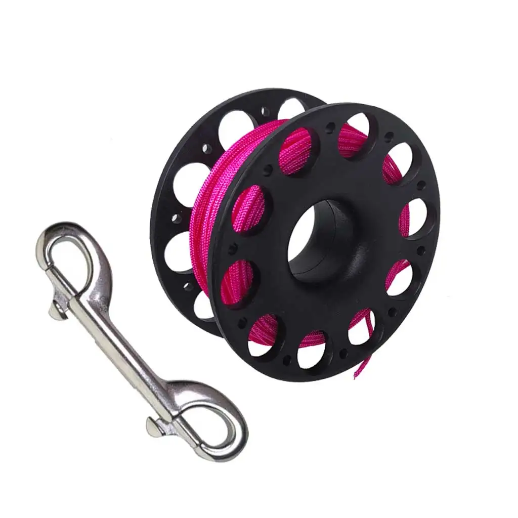 Bobina per immersioni subacquee Bobina per dito Grotta Wreck Attrezzatura di sicurezza per immersione Accessori per ganci SMB con gancio a doppia estremità