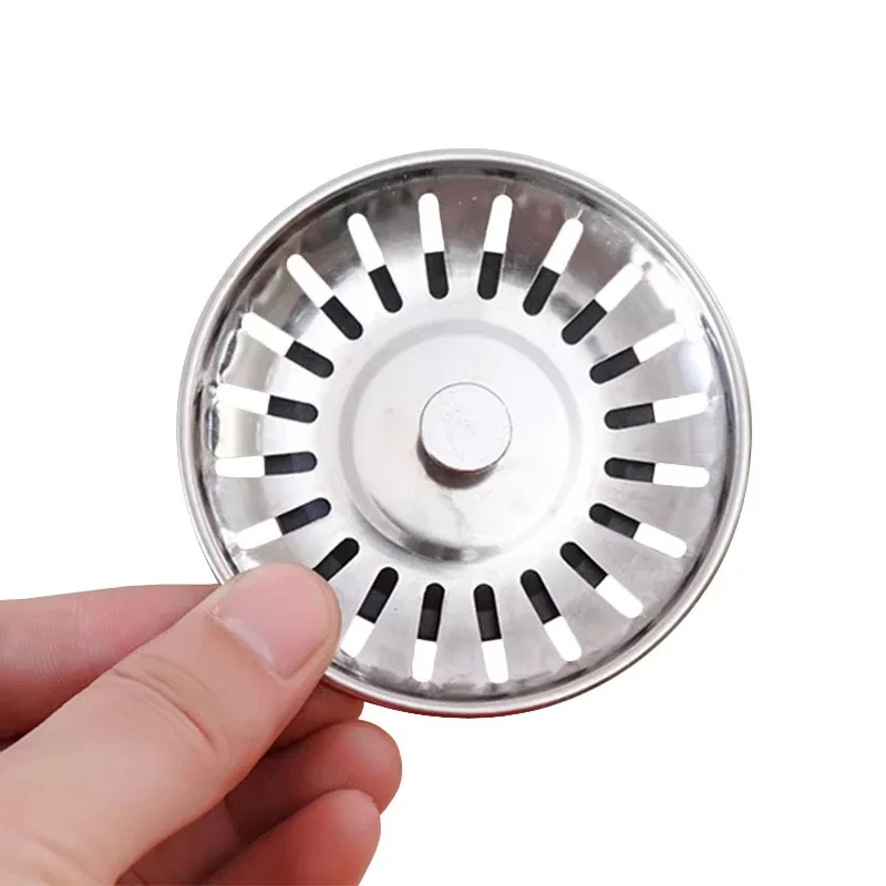 Pia da cozinha filtro de esgoto bacia dreno rolha de aço inoxidável pia resíduos plug filtro anti-entupimento dreno de chão acessórios de cozinha