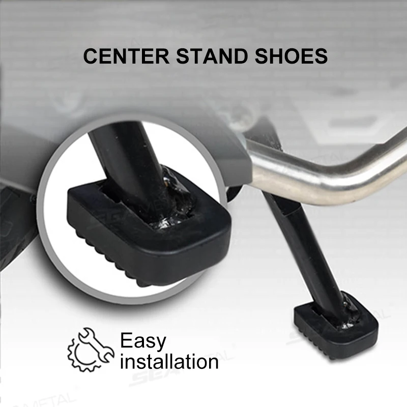 Blalon motocicleta suporte almofada kickstand placa de suporte de borracha estacionamento ao ar livre moto pé suporte lateral base kickstand titular almofada