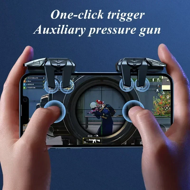 G21 6 指携帯電話ゲームトリガー PUBG 照準撮影 L1 R1 ABS キーボタン Android IOS ユニバーサルゲームパッドジョイスティック