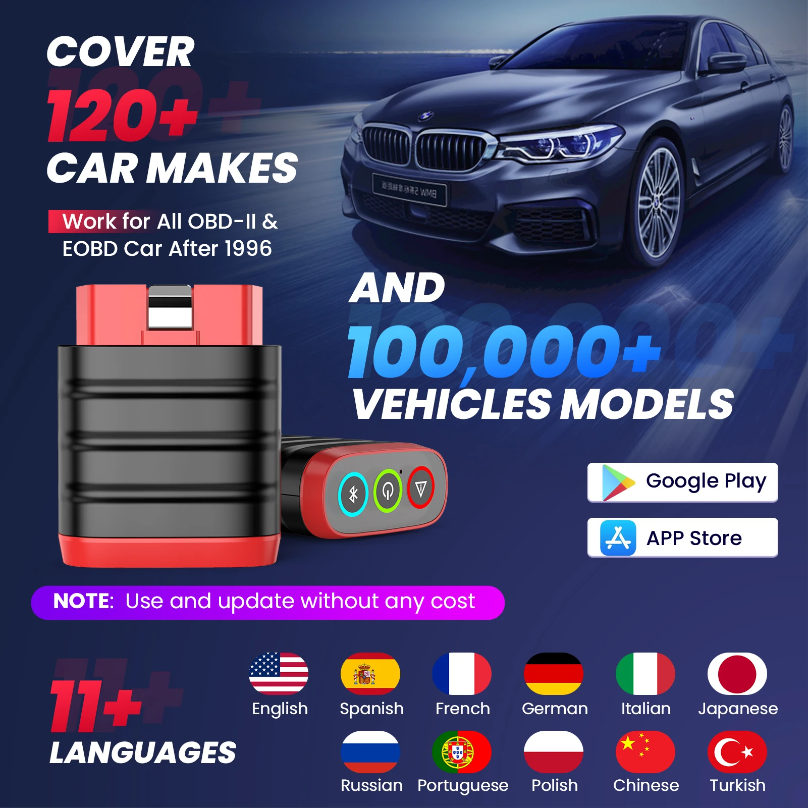 THINKCAR Thinkdiag Mini Bluetooth OBD2 сканер диагностический инструмент полносистемный автомобильный сканер проверка света двигателя инструмент для считывания кодов неисправностей