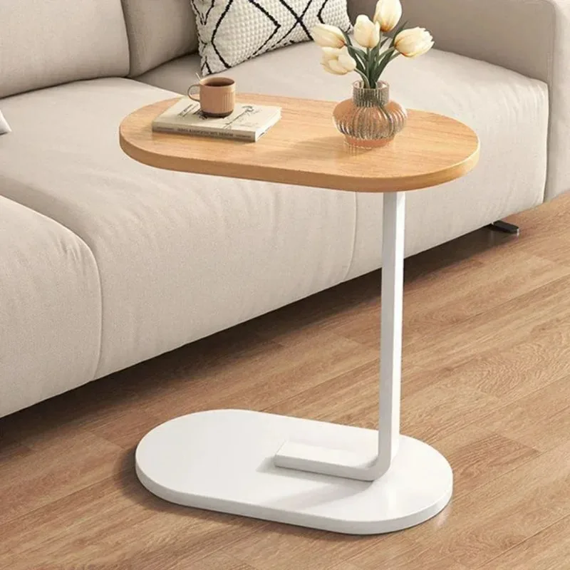 Mesa lateral em forma de c pequena mesa de centro sala de estar sofá casa portátil luz moderna estilo luxo casa mesa de centro compacta