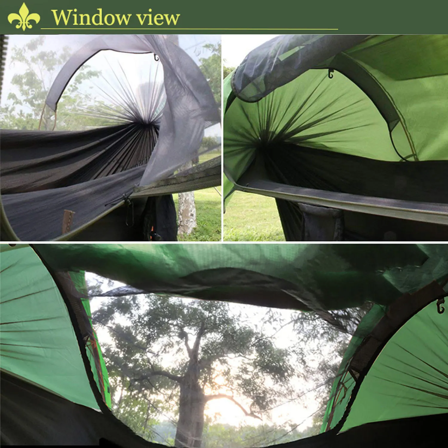 Multi-Functional แมลงสุทธิกันน้ำ Windproof Ultralight ร่มชูชีพ Hammock Aerial เต็นท์กลางแจ้งแบบพกพา Camping 270x140cm