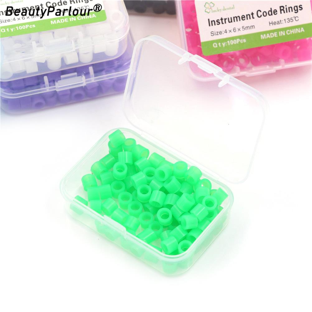 100PCS/box Multi-Color Silicone Dental Instrument Color Code Rings Autoclavable Disinfection Orthodontic Circle Universal