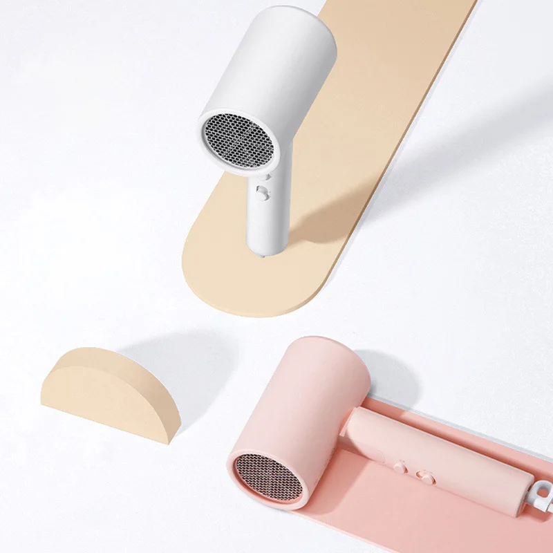 XIAOMI MIJIA H101 Asciugacapelli portatile – 1600 W, pieghevole, ioni negativi 50 M, flusso d'aria 15 m/s, modalità doppio calore e velocità, 220 V Con adattatore