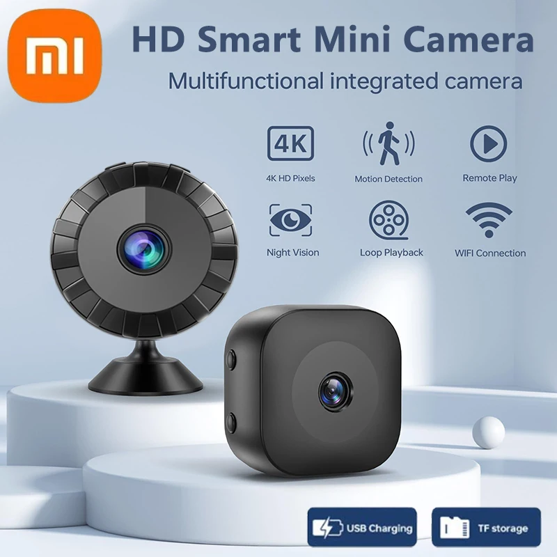Cámara de seguridad Xiaomi 4K Mini WiFi Monitor a todo Color visión nocturna HD reproducción remota impermeable detección de movimiento vigilancia interior