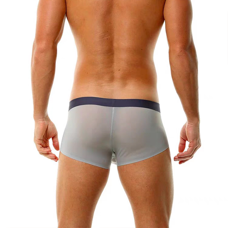 Neue ultradünne, schnell trocknende Herren-Boxershorts aus Eisseide, Herrenhöschen, nahtlos, sexy Unterwäsche, U-Ausbuchtungsbeutel, atmungsaktive Unterhose für Männer