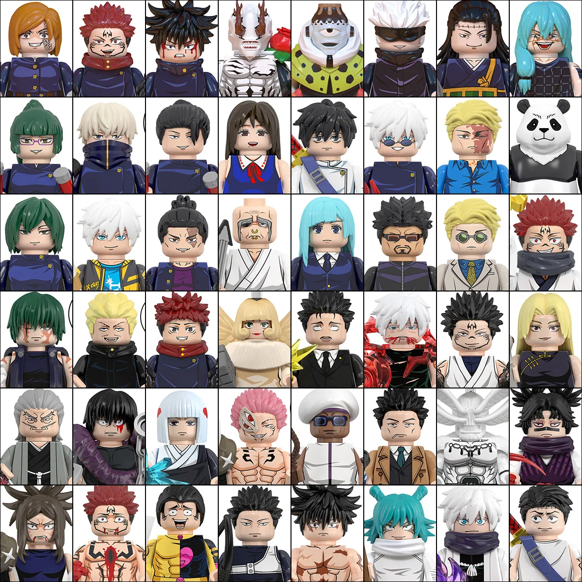WM6202 Jujutsu Kaisen Строительные блоки Itadori Yuji Gojo Satoru Ryomen Мини-фигурки Аксессуары Рождественский подарок для детей