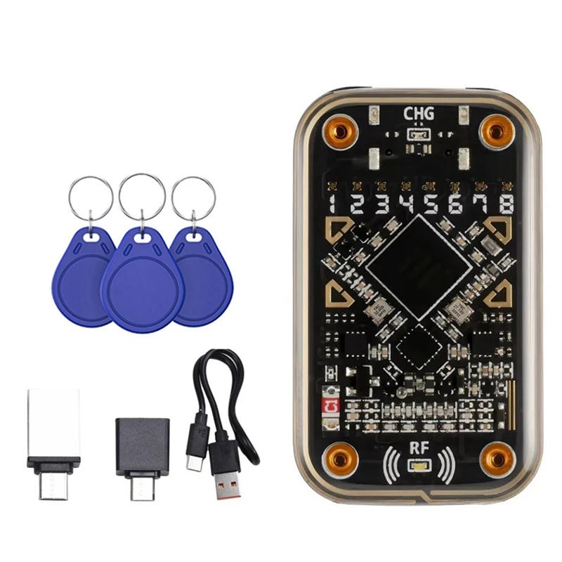 Chameleon Ultra Contactless Smart Card Emulator RFID Smart Chip Reader+3Xuid Keychain Compliant To NFC Read Writer