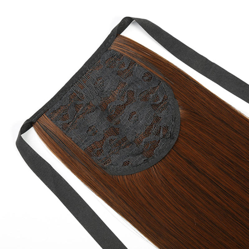 45/55/60 センチメートルロングストレートウィッグポニーテールヘアエクステンションかつらマット現実的なシームレスなタイアップポニーテール女性のための日常使用