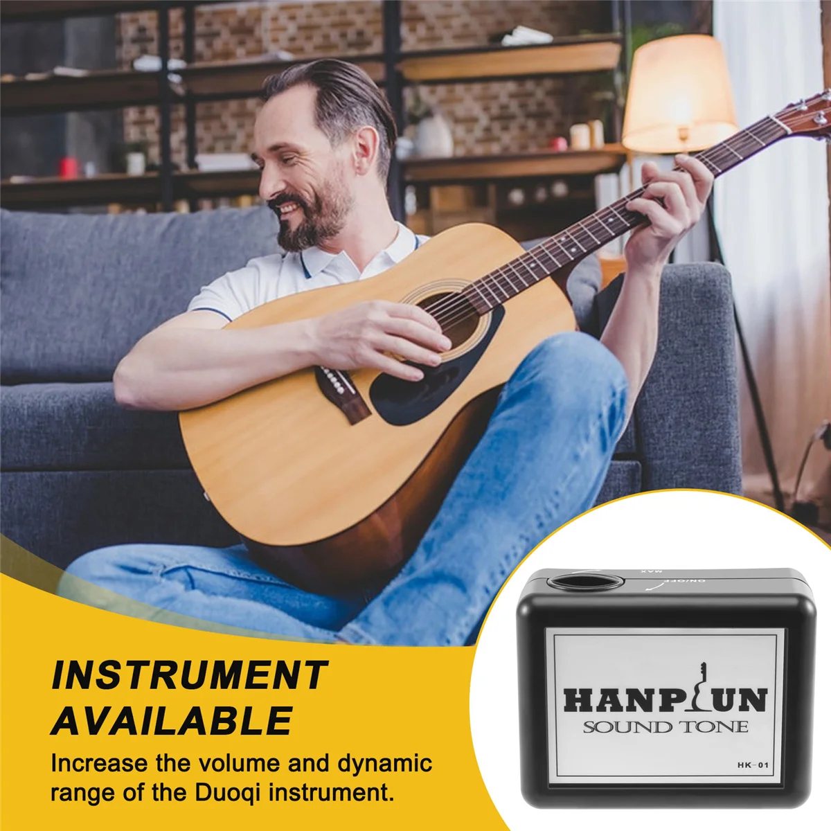 Guitar Tone Completer Sound Opener Simulates the Vibration of Actual Playing Guitar Reache Full Sound Potential HK-01