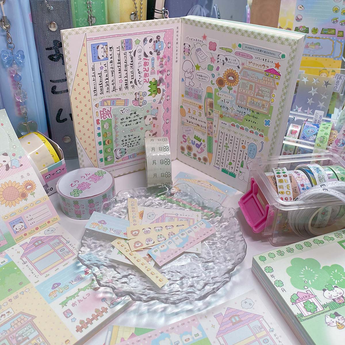 120 fogli di carta memo kawaii 12 stili bloc-notes collezione scrapbooking materiale carta per arte fai da te artigianato album ufficiale pianificatore