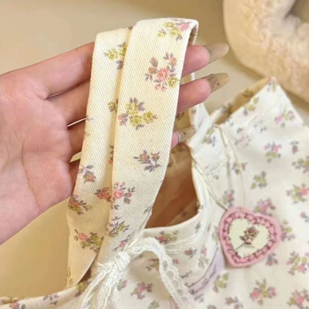Bolso de mano estampado de gran capacidad, bolso de mano de lona con lazo de encaje, a la moda