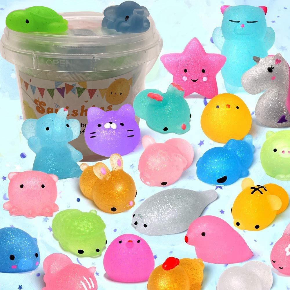 12/36 шт. для детей моти животные Squishies игрушки блестящие Mochi Squishy Random Kawaii мини Squishies игрушка для снятия стресса сувениры для вечеринки