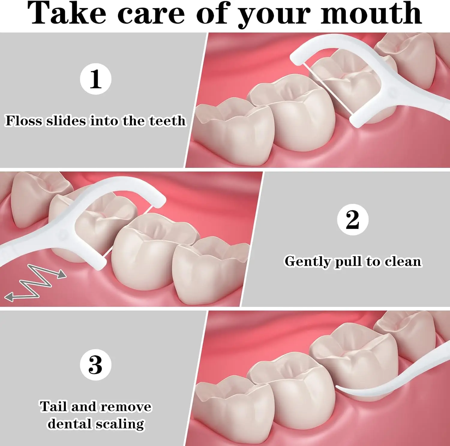 50-1000pcs 고 인장 강도 치과용 치실 픽 치아 사이 청소 치간 칫솔 구강 위생 관리 이쑤시개 스틱