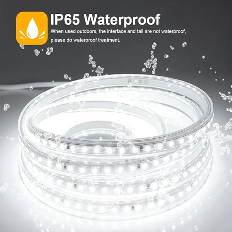 220V 防水 LED ストリップライト高輝度 5 メートル 10 メートル 20 メートル家の装飾キッチン屋外ガーデン LED ライト EU プラグ
