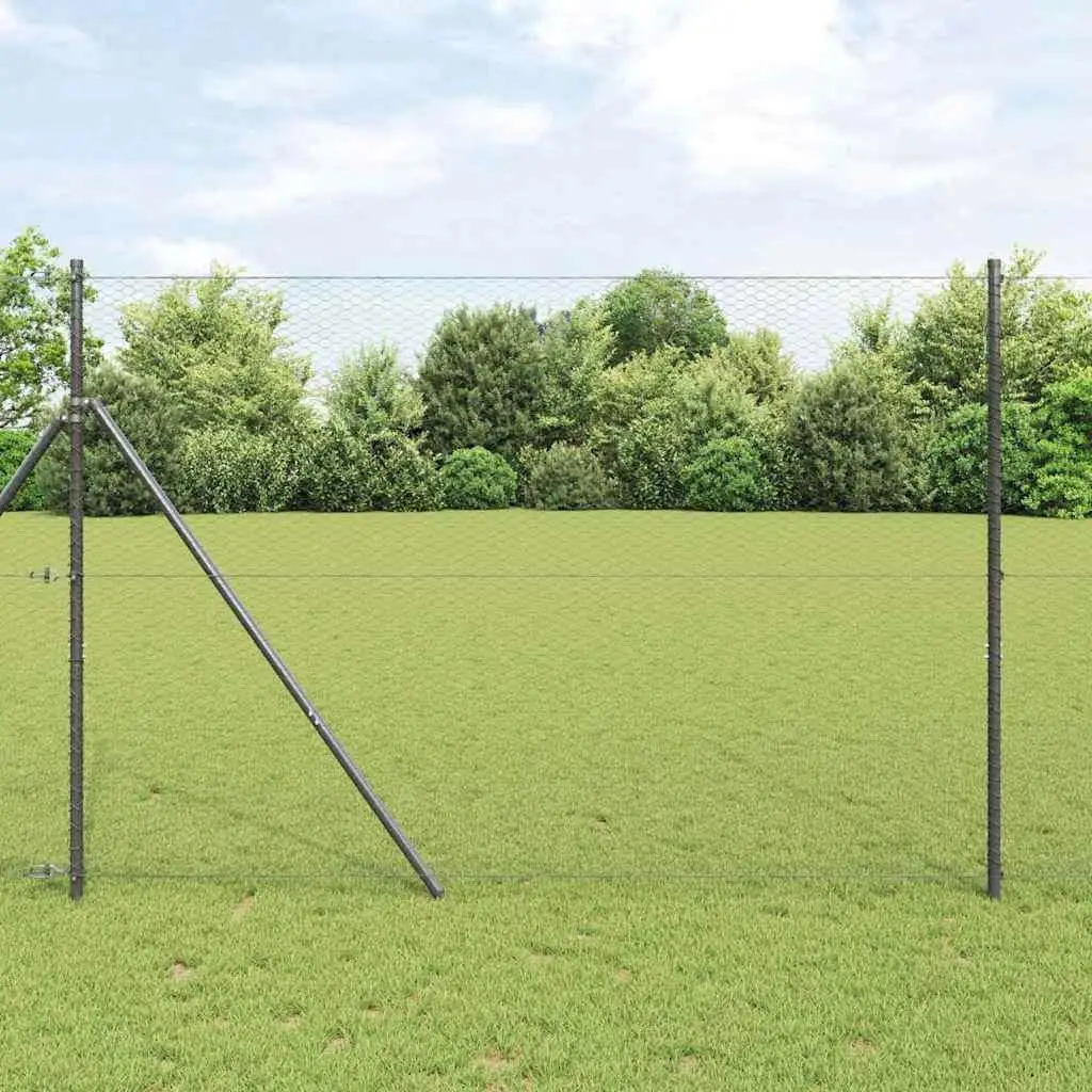 Cerca de jardín duradera de acero recubierto de PVC de 1,5 m x 25m, fácil instalación, barrera de privacidad para exteriores, valla de Metal