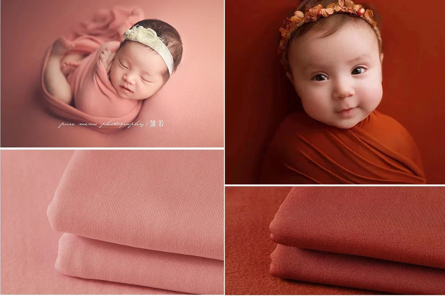 ผ้าสําหรับทารกแรกเกิดฉากหลัง Bean Bag Photo Props Layering ฉากหลังยืด Photoshoot Wraps ยิงสตูดิโอ
