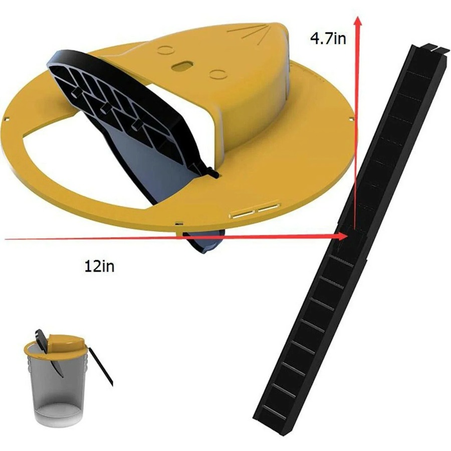 Trappola per topi Flip e slide Coperchio per secchio Trappola per topi per interni ed esterni Ripristino automatico multi cattura