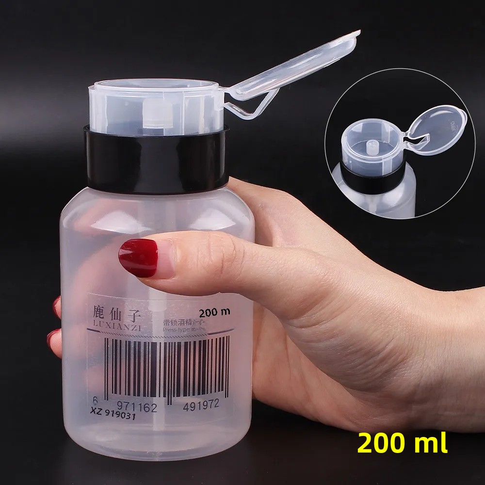 LUXIANZI – bouteille d'alcool en plastique à pression de 200ml, avec serrure, nettoyeur de stockage, pâte à souder, presse à Flux pour réparation de téléphones, PC et tablettes