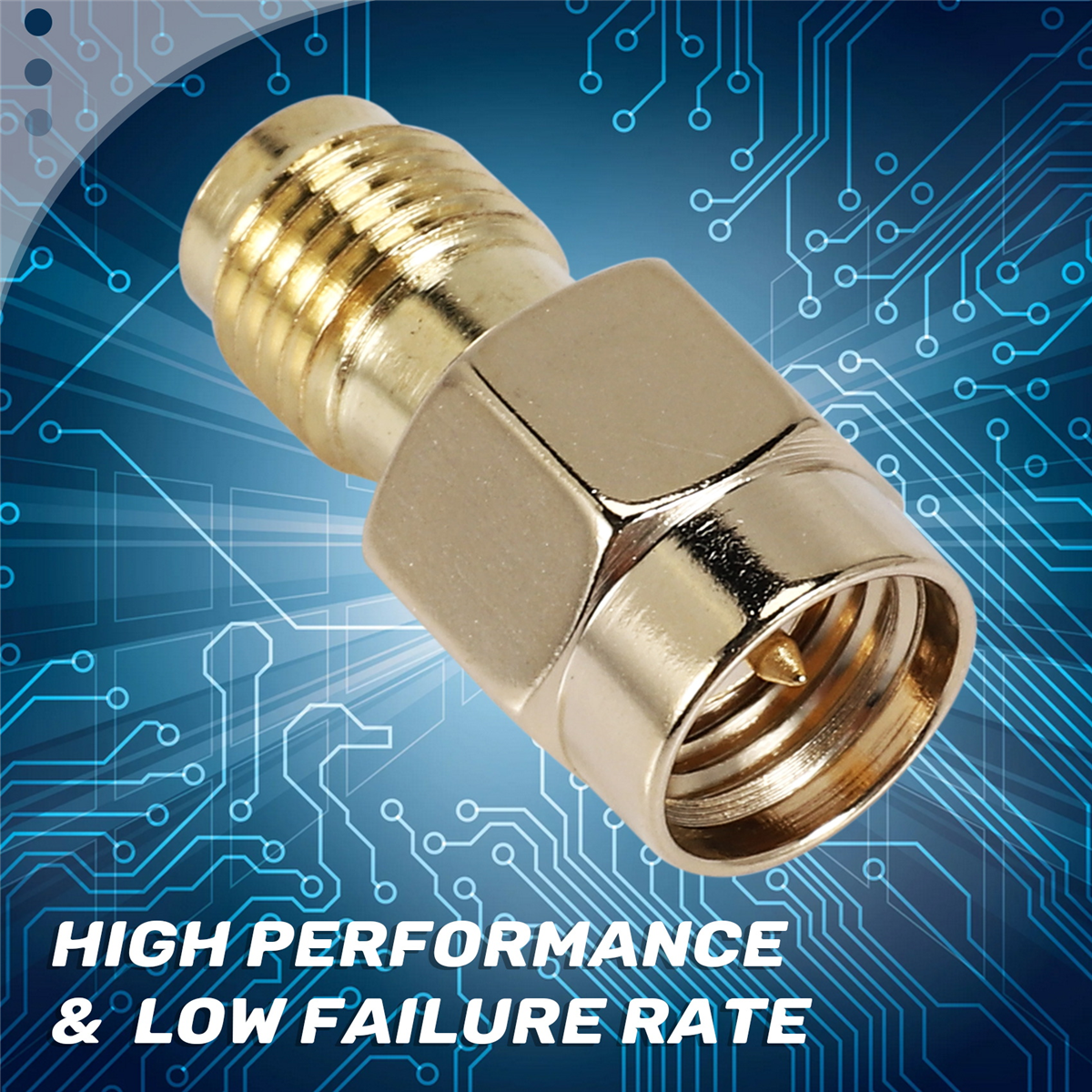 Conector coaxial do adaptador do RF, tomada masculina durável de SMA à fêmea do RP-SMA