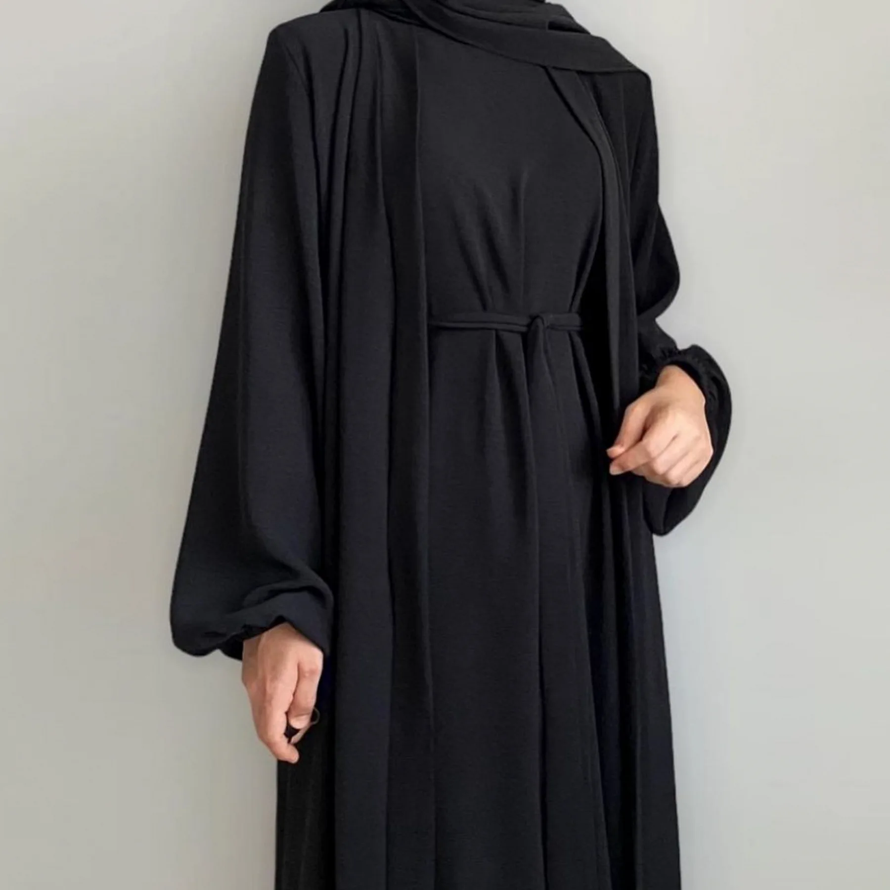 イスラム教徒の女性のためのアバヤ,トルコのカーディガン,ドバイ,無地,ツーピースのスーツ,jalabiya,モロッコのカフタン,モア,カフタン,lr726