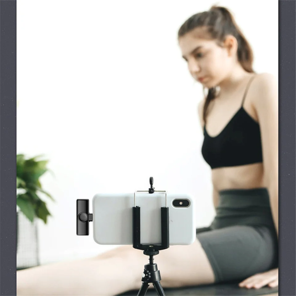 New Professional Wireless Lavalier Microphone for iPhone iPad Laptop Android Live Gaming Video Recording Interview Business Mic