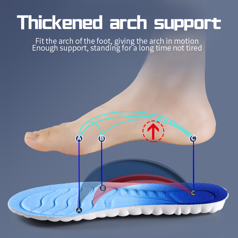 4d nuvem tecnologia palmilhas esportivas para sapatos sola do plutônio macio respirável absorção de choque almofada correndo palmilhas de cuidados ortopédicos