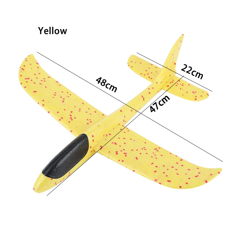 48CM Große Schaum Hand Werfen Flugzeug Schaum Gyratory Stunt Druck Beständig Modell EPP Flugzeug Outdoor Spielzeug Für Jungen kinder