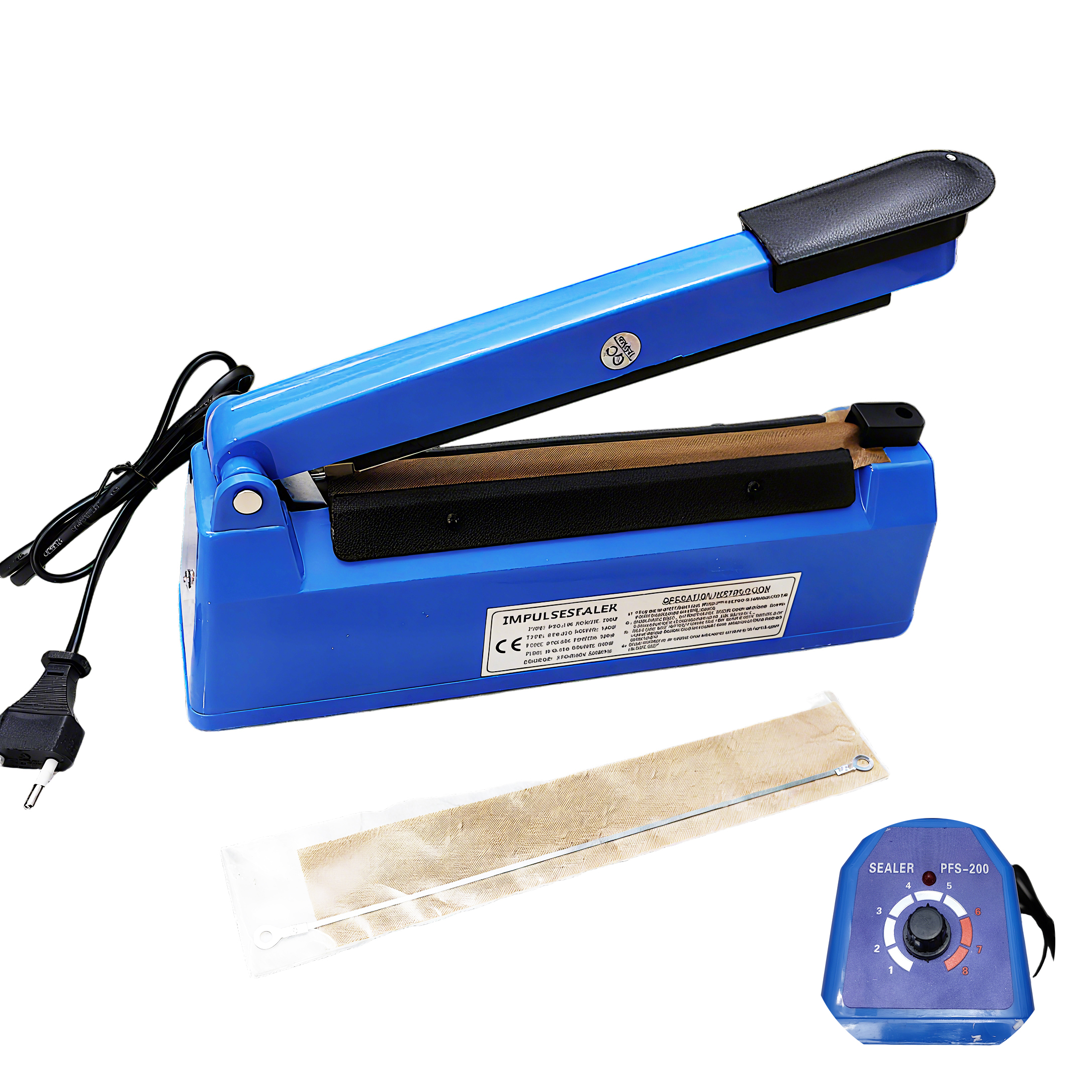 Sellador de impulso Manual F300 de 30cm, máquina de sellado de bolsas de plástico térmicas, máquina de sellado térmico Manual de 300mm, bolsa de aluminio para el hogar