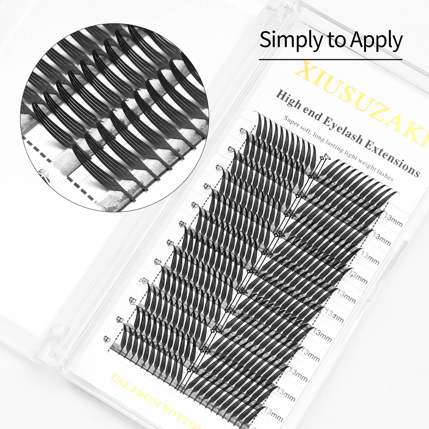 XIUSUZAKI Fox Comic Spire Lashes Premade Fans Eyelashes Extensions Natural Soft Individual Volume False Lashes Suppliers Makeup