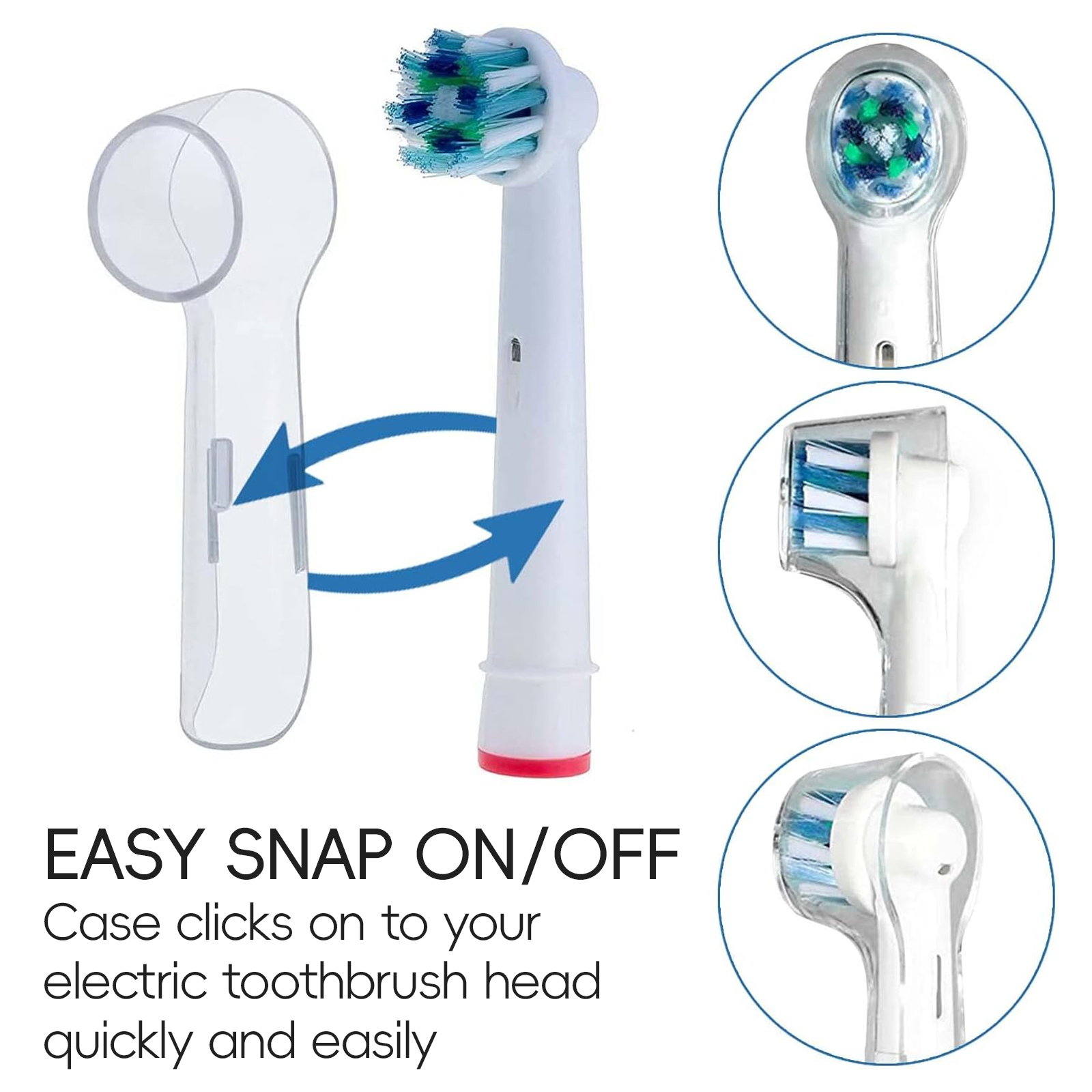 Dustproof substituição Escova Cabeças Caps, Cabeças Capa, Protetores, Compatível com Braun, Oral B