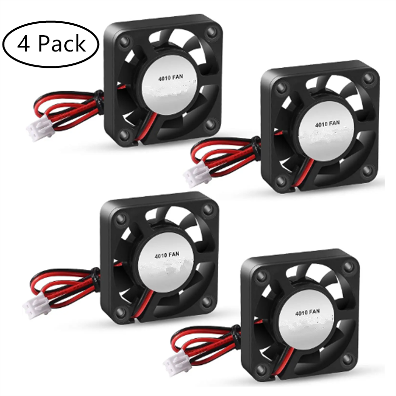 4 pièces ventilateur de refroidissement d'imprimante 3D 4010 ventilateur 40X40X10mm roulement hydraulique sans brosse DC 12v 24v ventilateurs de refroidissement pour imprimante 3D