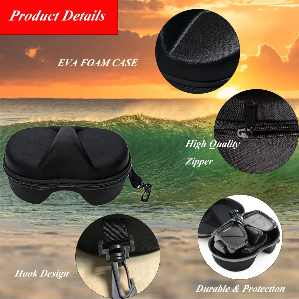 Custodia per maschera subacquea Scatola per occhiali da nuoto Scatola per occhiali da nuoto portatile Custodia protettiva per snorkeling