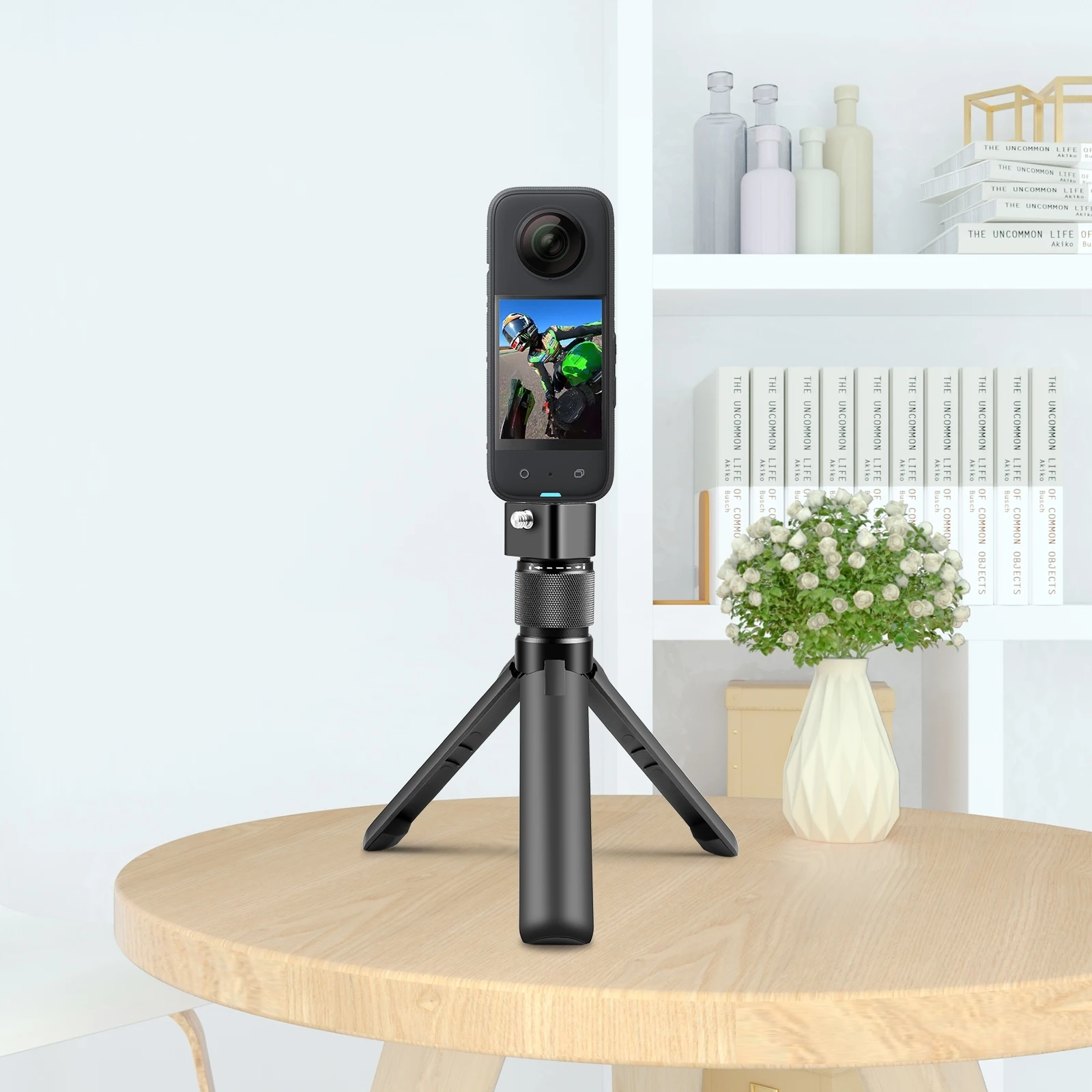 Настольный штатив MaxGo с поворотной ручкой для Insta360 X4/X3/X2/DJI/GoPro 13, аксессуары для камеры с винтовой подставкой для штатива 1/4