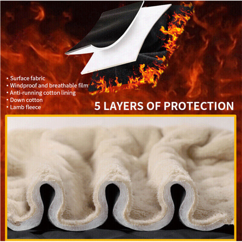 新しい秋冬男性ラムズウールスウェットパンツカジュアルフリース Warml 厚みジョガーパンツ防水黒グレー男性熱ズボン