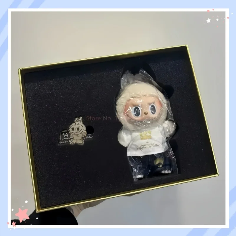 2025, gran oferta, réplica de caja ciega Labubu, colgante del 14 ° aniversario, figura de muñeca de cambio creativo, adornos bonitos, juguetes, regalos de cumpleaños