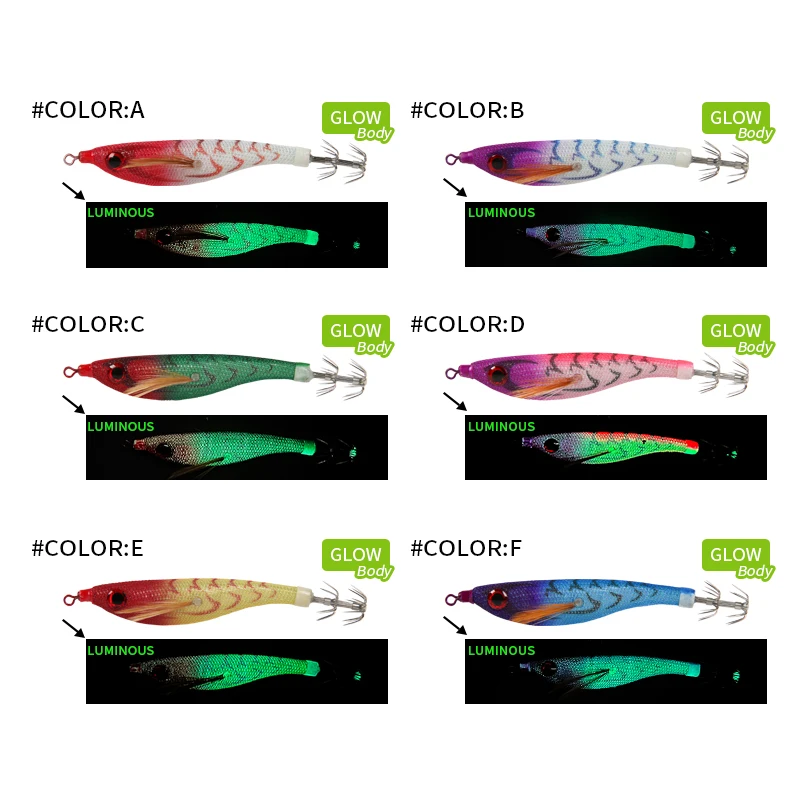 LETOYO UPPER Floating squid bait Luminous squid Jig Fishing Lure Artificial bait For Webfoot Octopus Cuttlefish sea fishing lure