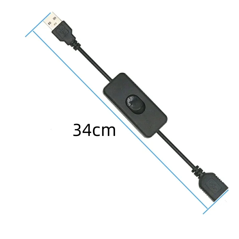 2-teiliges USB-Kabel mit Ein-/Ausschalter, Verlängerungskabel für USB-Lampe, USB-Lüfter, Stromversorgungsleitung, langlebiger Adapter, USB-Headset-LED