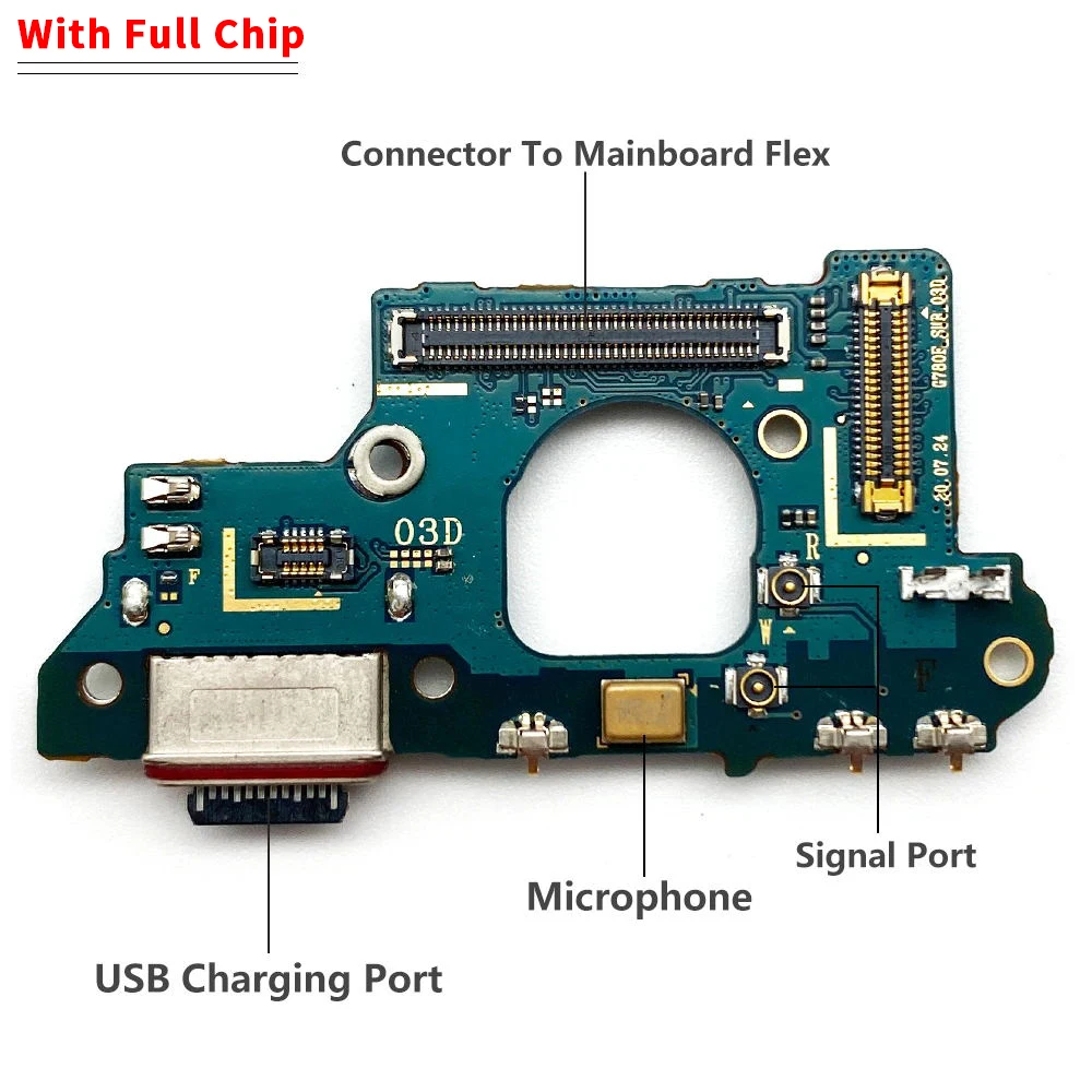 新しい USB 充電器充電ポートドックコネクタマイクボードメインケーブル交換サムスン S20 Fe 4 グラム G780F / 5 グラム G781V
