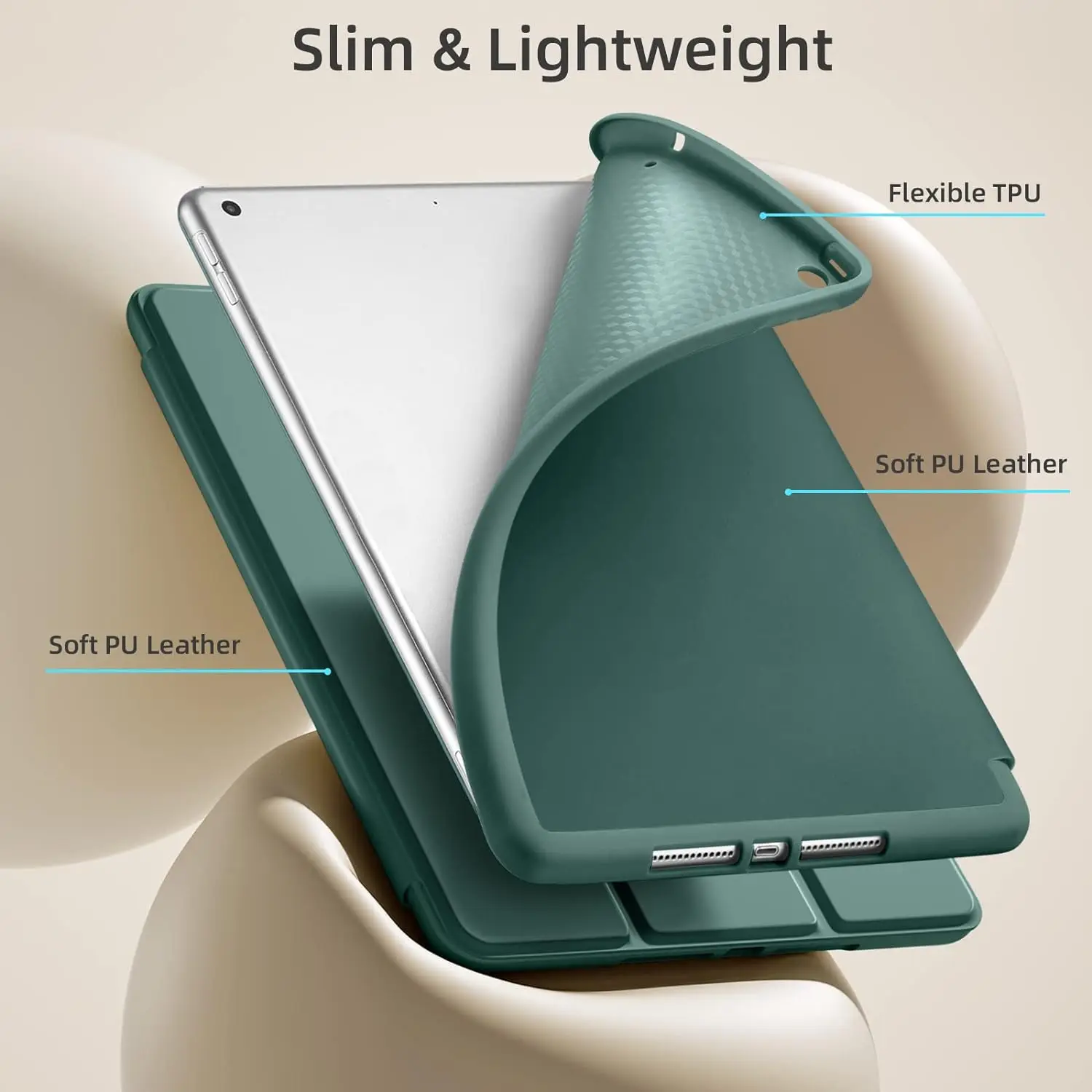 With Pencil Holder Cover For iPad Pro 12.9 2021 10.2 7/8/9/10th Case for Air 2 4 5 Mini 5 6 Portable iPad Pro 11 Generation case